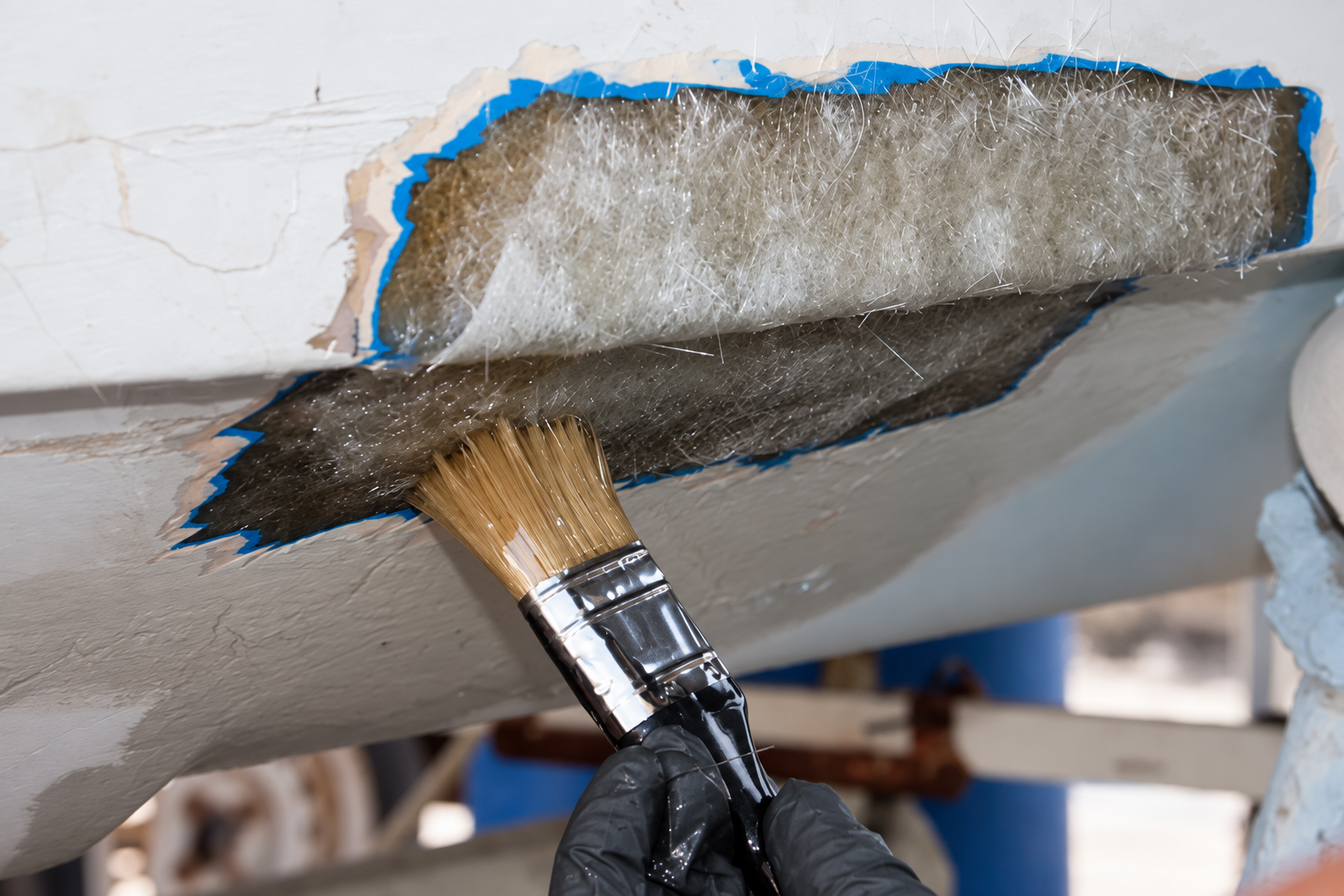 Fiberglass laminate repair detail